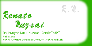 renato muzsai business card